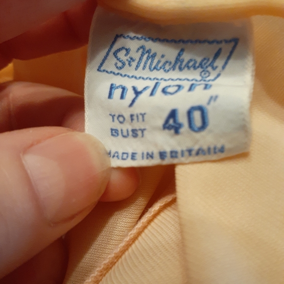 VTG St. Michael Lingerie Nightgown slip Sz 40" Made in Britain - Picture 8 of 10